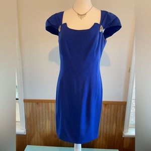Old Vintage Blue Short Formal, Sz 14